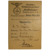 Членский билет Deutscher Reichskriegerbund "Kyffhäuser" (Kyffhäuserbund)